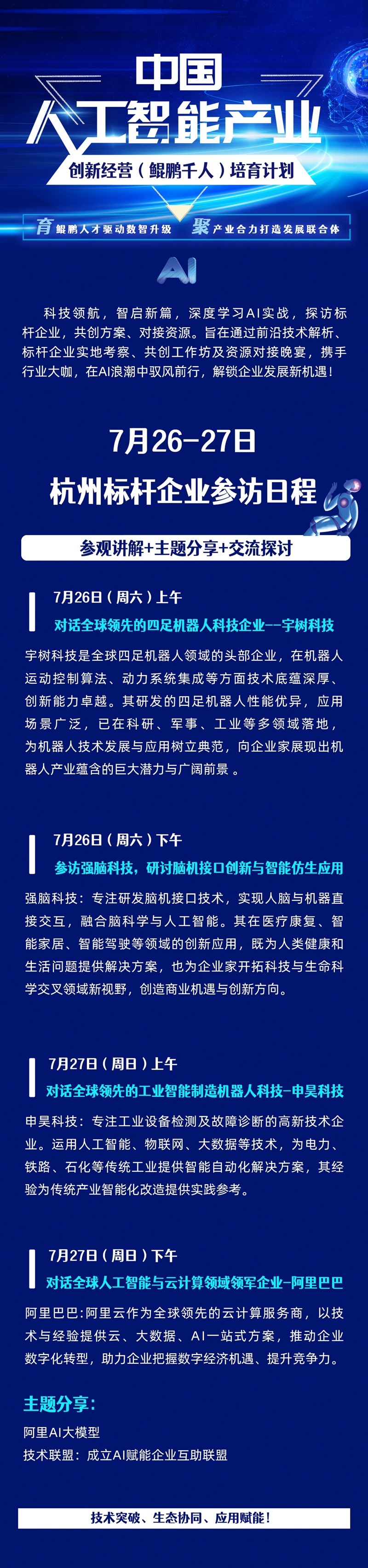2025年7月26日人工智能产业创新经营培育计划上课通知