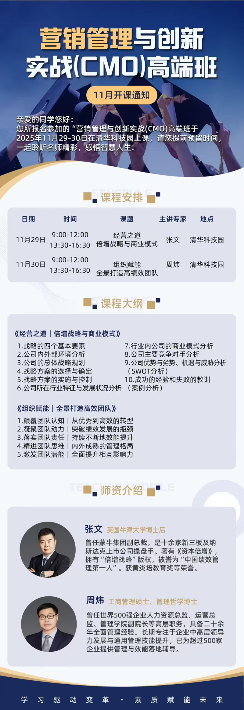 2025年11月29日营销管理与创新实战班上课通知